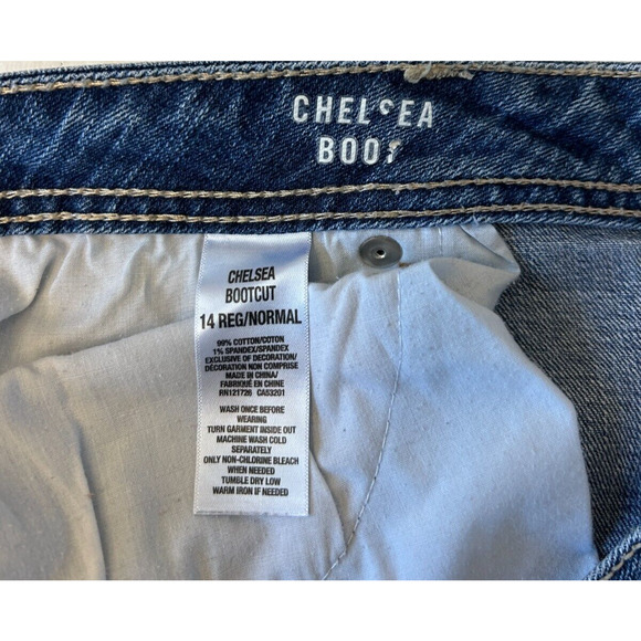 Aeropostale Women's Chelsea Boot Cut Jeans Size 14 Blue Boho Western Mid Rise - Picture 7 of 7